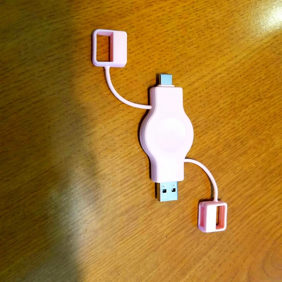 Apple iWatch Magnetic Wireless Charger 2in1 USB-A to USB-C - Picture 1 of 2